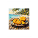 Tropical Mango Beach Oil Painting  (Print Only) thumbnail