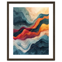Abstract Flowing Mountain Landscape
