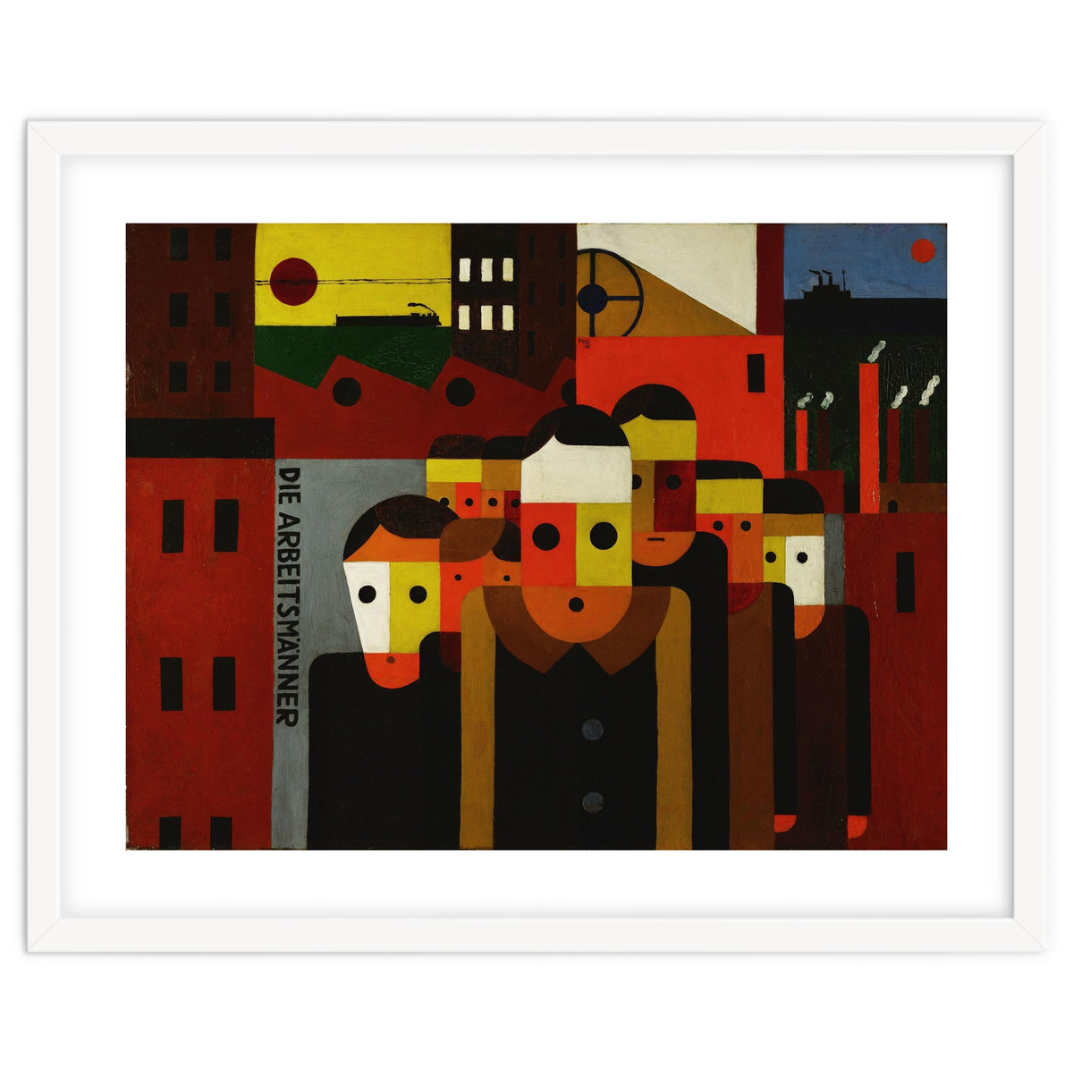 Die Arbeitsmaenner - The Workmen. Oil on canvas.