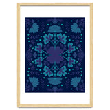 Clovers And Flowers Night Blue thumbnail