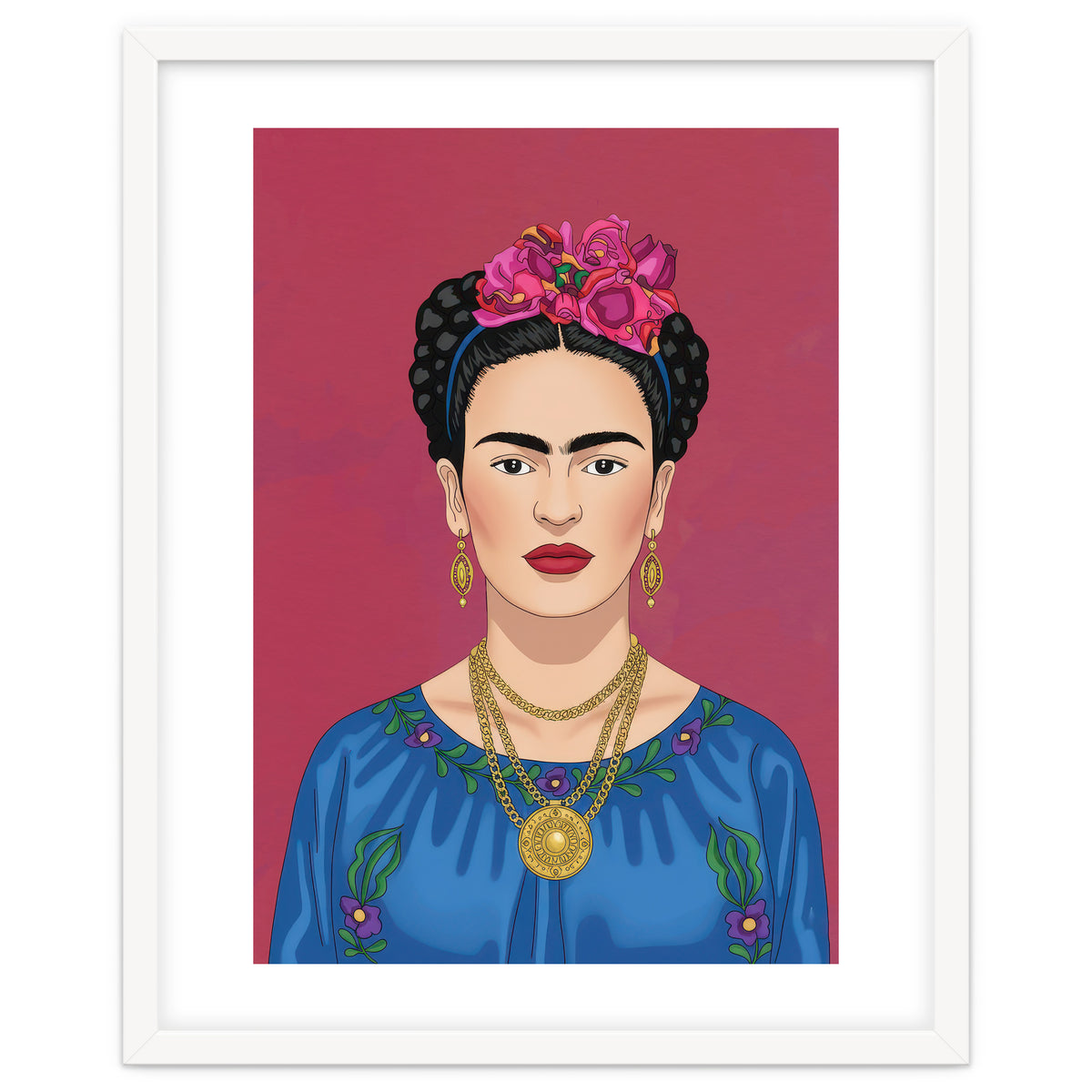 Frida Kahlo Portrait Illustration