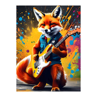 The Fox Plays The Guitar, Graffiti (Print Only)