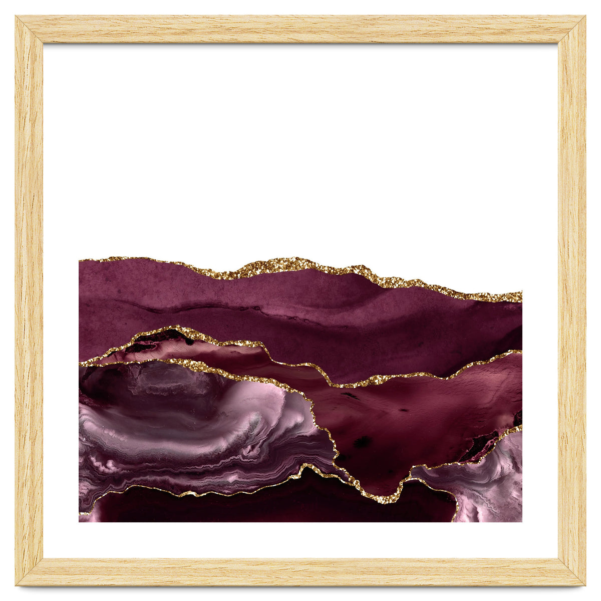 Burgundy & Gold Agate Texture 25