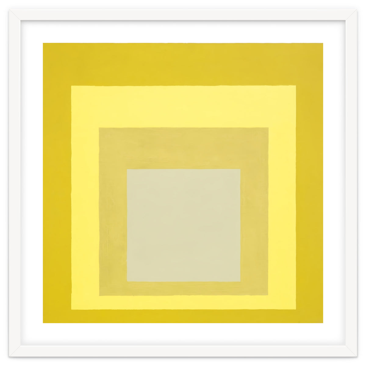 JOSEF ALBERS - HOMAGE TO THE SQUARE YELLOW WHITE