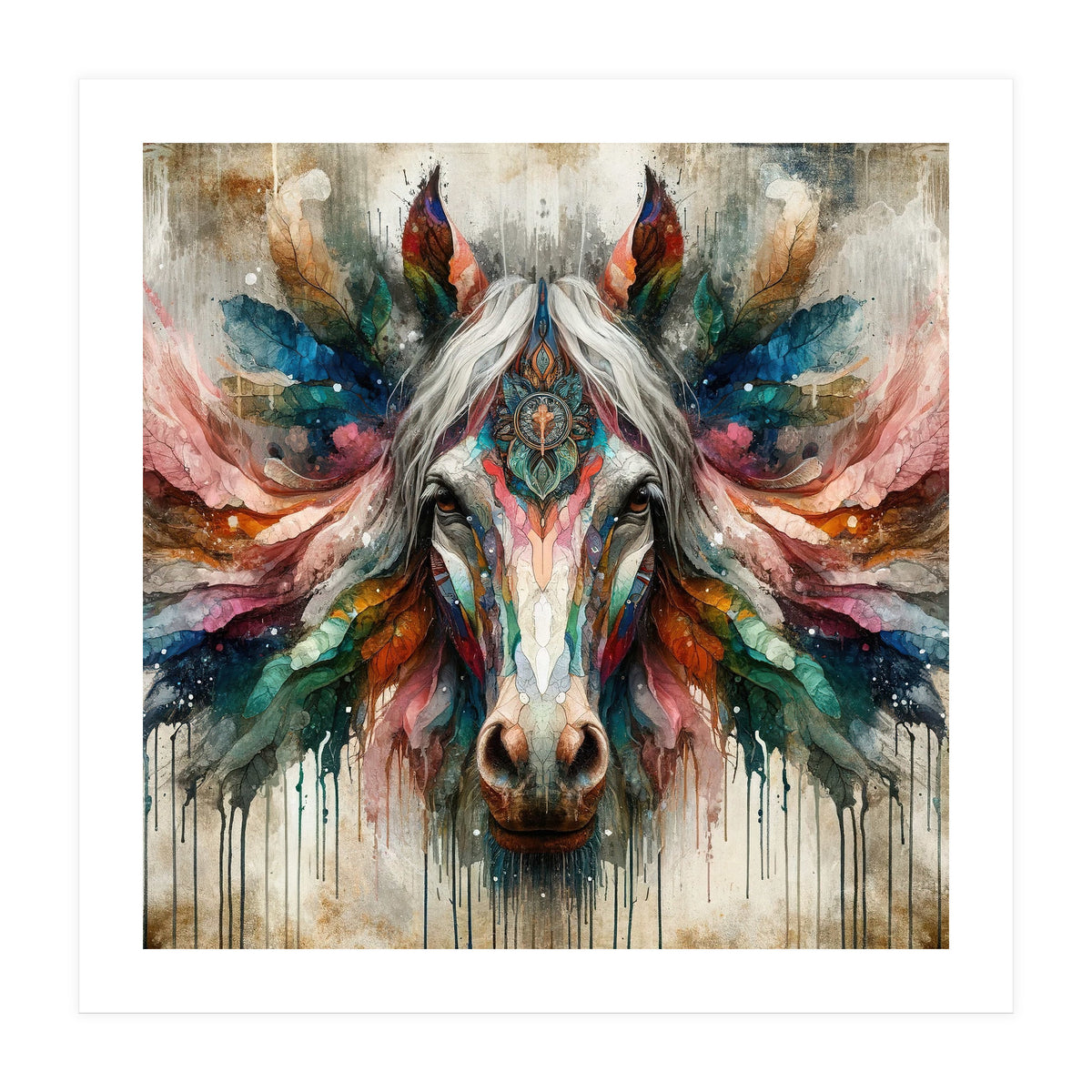 Ornate Horse Portrait (Print Only)