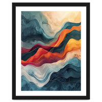 Abstract Flowing Mountain Landscape