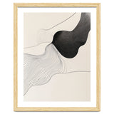 Abstract Black And White Organic Flowing Lines Art thumbnail