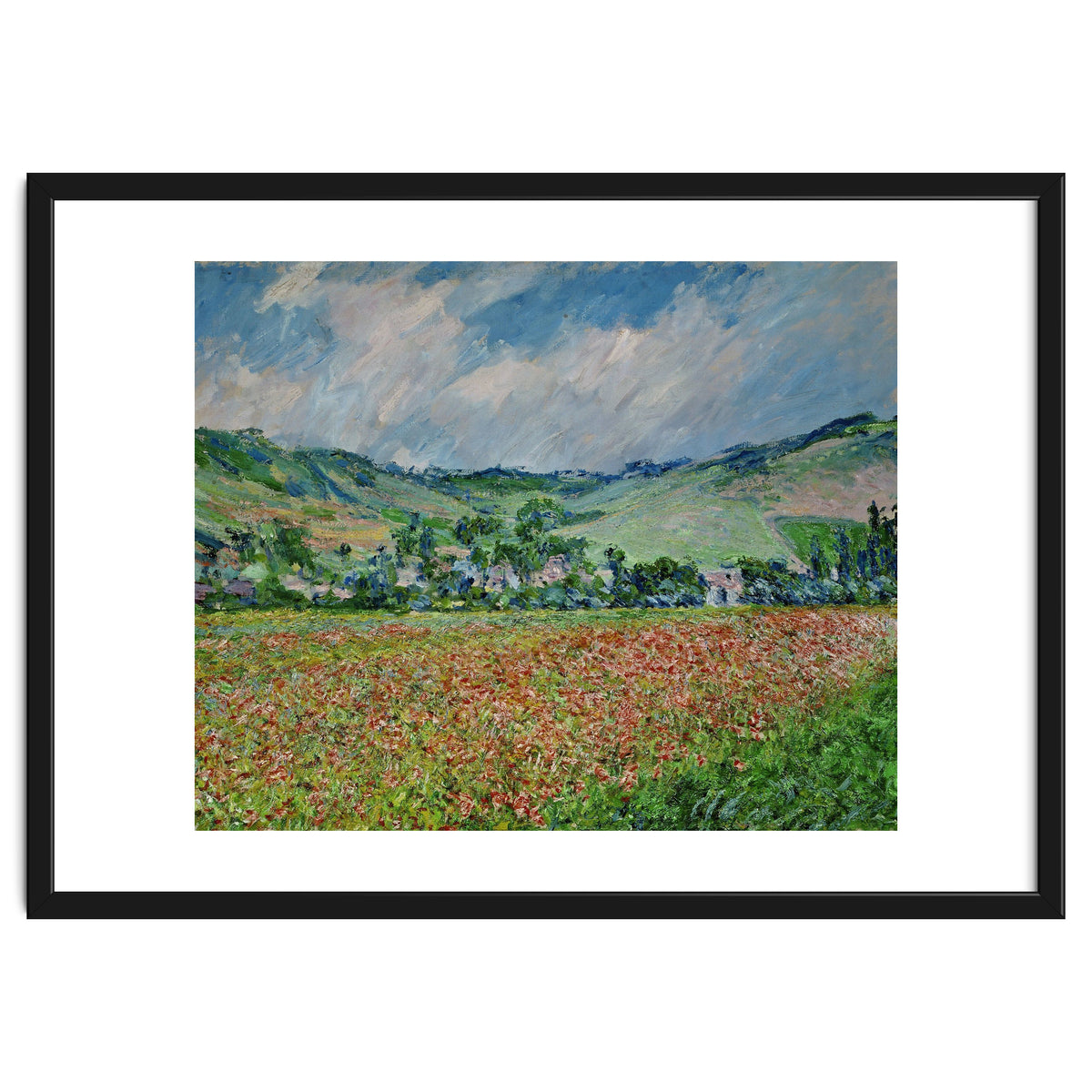 A field of poppies. Canvas.