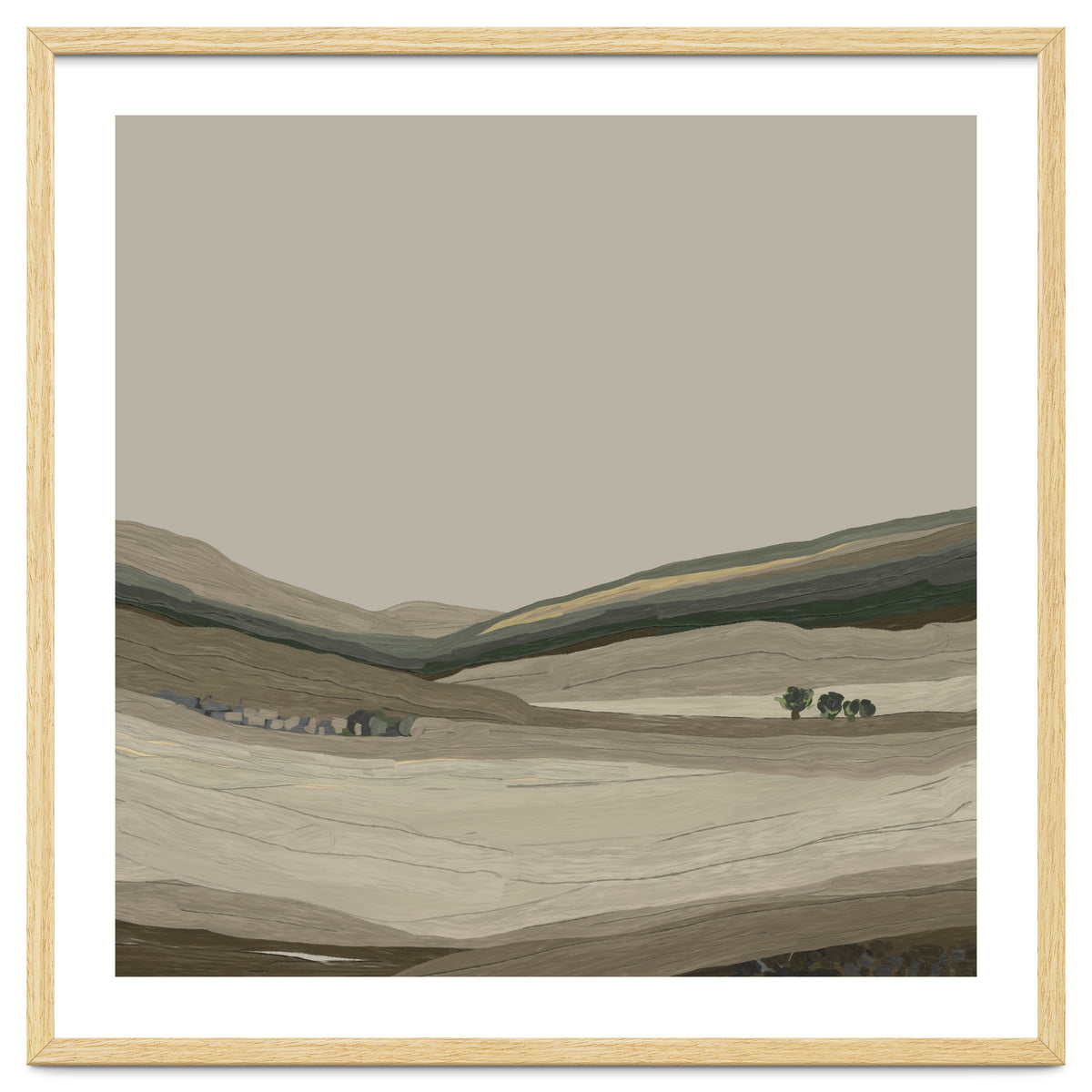 Muted Landscape oil painting