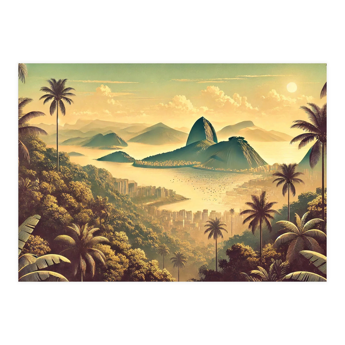 Vintage Brazil, Rio De Janeiro Tropics Poster (Print Only)