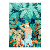 Backyard | Jungle Tropical Nature Painting | Botanical Plant Lady Banana Tree Garden Watercolor (Print Only) thumbnail
