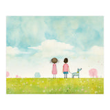 Cute Girl And Boy  (Print Only) thumbnail