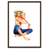 Pinup Texas Girl With White Cowboy Hat thumbnail