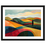Abstract Tuscan Hills Landscape Painting thumbnail