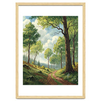 Vibrant Summer Forest Landscape Painting