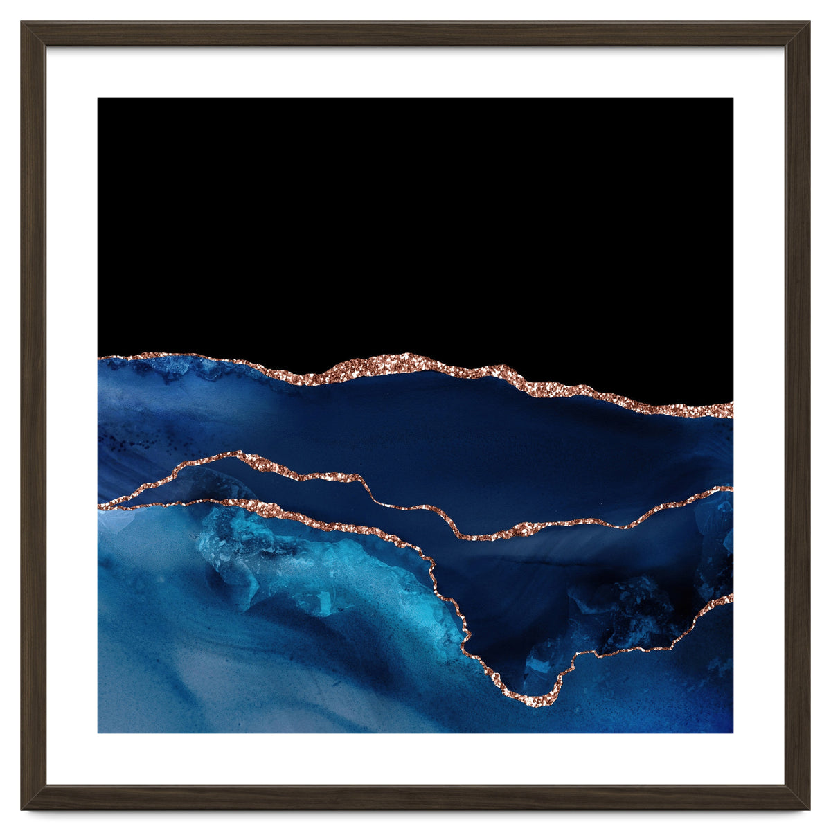 Navy & Rose Gold Agate Texture 07