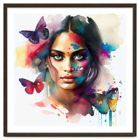Butterfly Bloom Hindu Portrait