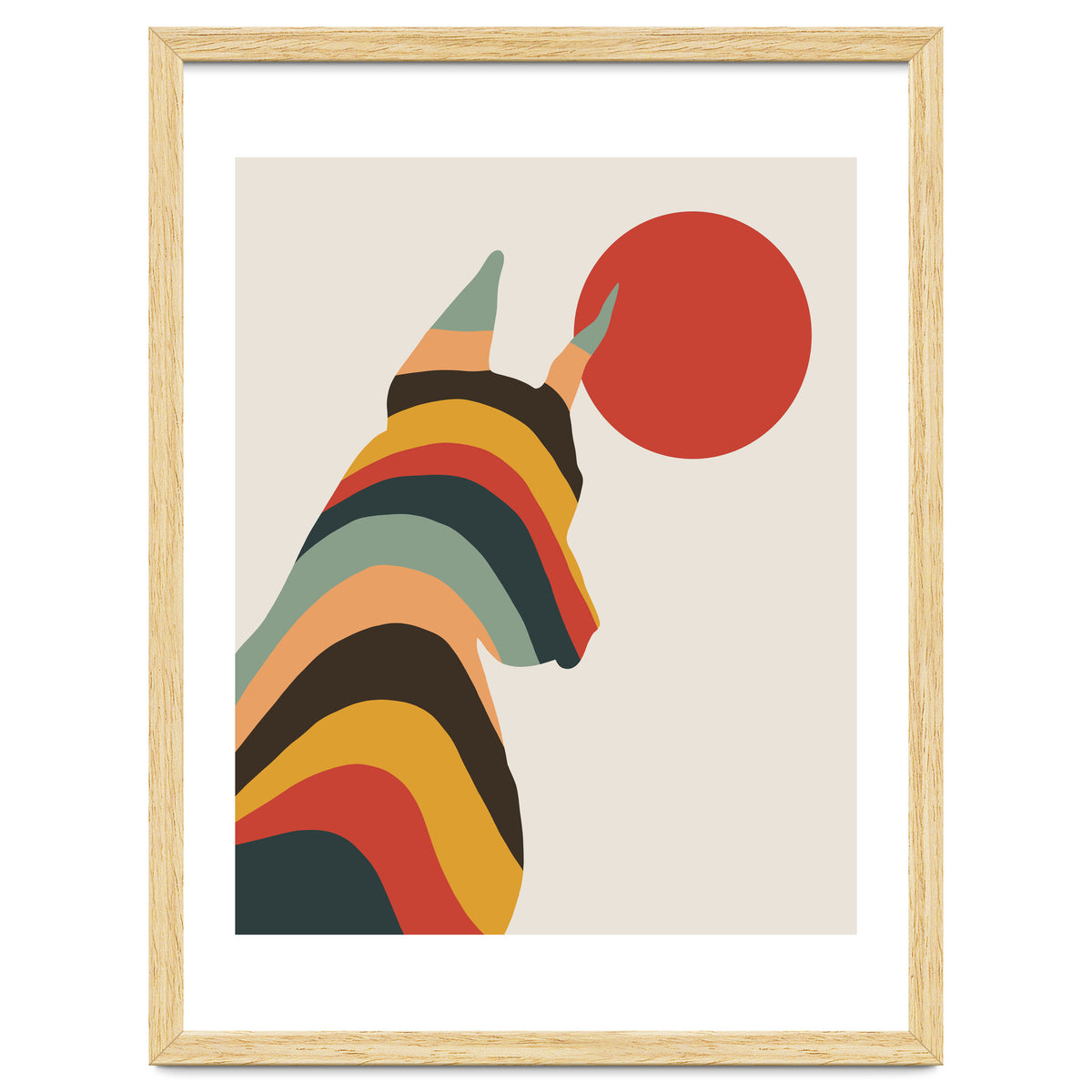 Dog Years, Rainbow Bohemian Animal, Pets Rise Dogs Retro, Eclectic Contemporary Solo