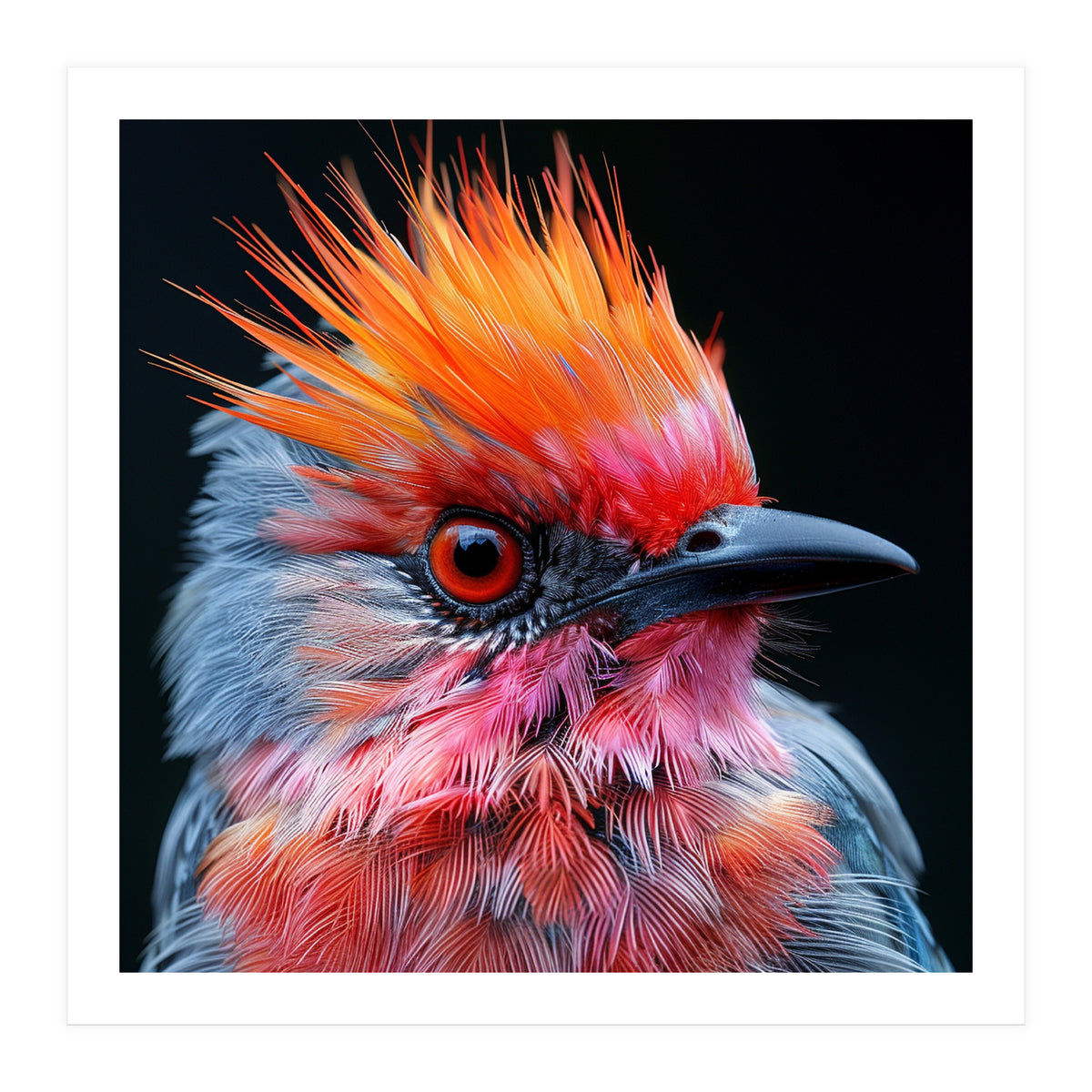 Close Up Of Exotic Bird With Vibrant Plumage (Print Only)
