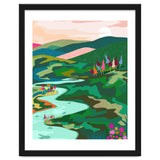 Endless Love, Bohemian Nature Landscape Scenic Meadow, Eclectic Colorful Travel Forest Mountains Sunset thumbnail