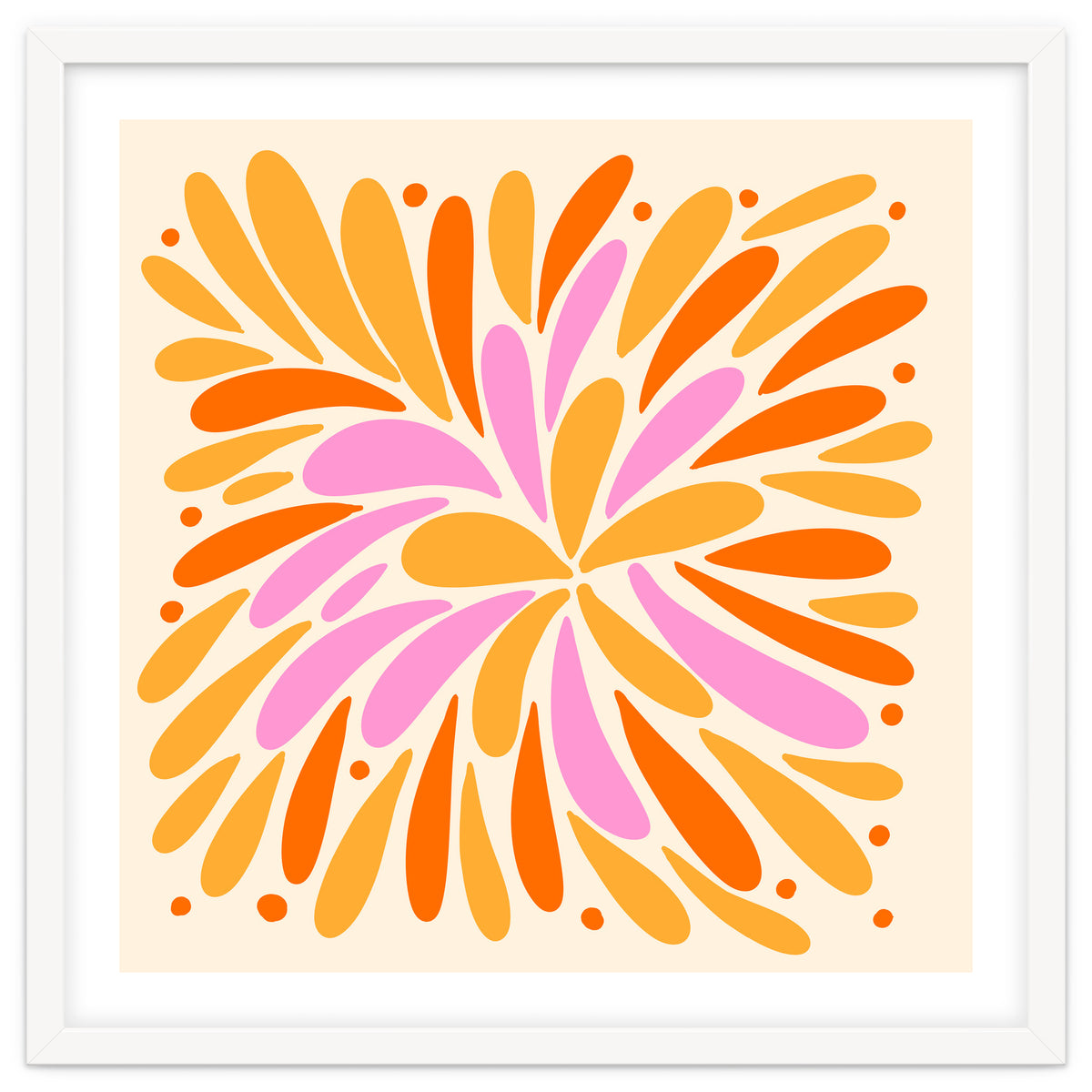 Floral Burst - pink, yellow and orange