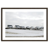 Snow covered houses on the hill thumbnail
