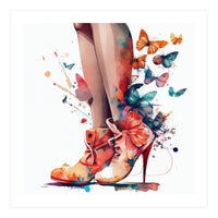 Butterfly Heels Splash (Print Only)