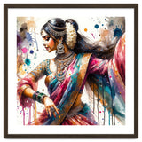 Hindu Woman Dancer With Jewelry And Sari thumbnail