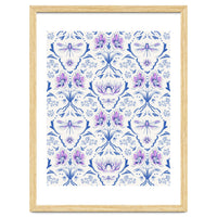 Bohemian Garden Blue Pattern