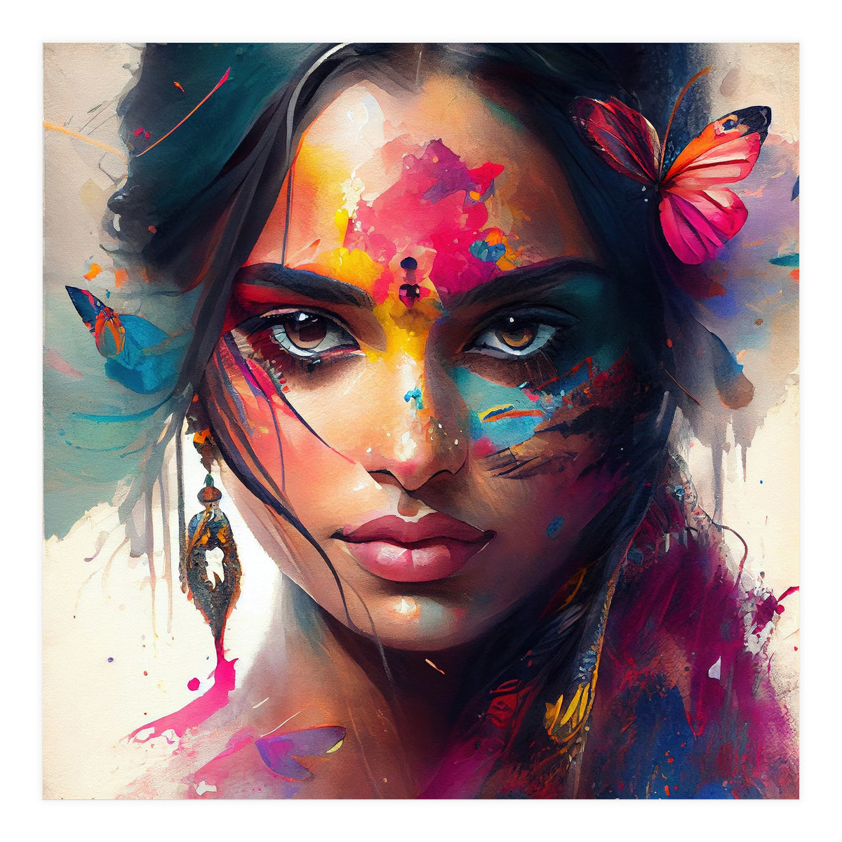 Festival Glow Hindu Portrait (Print Only)