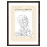Skull Of A Skeleton With A Burning Cigarette Vincent Van Gogh Ascii Art thumbnail