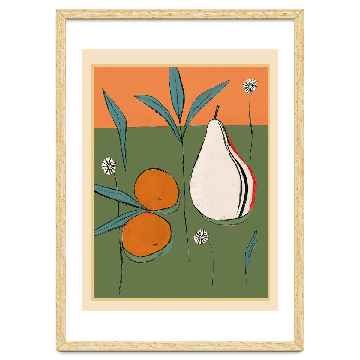 Abstract Pear And Orange Art