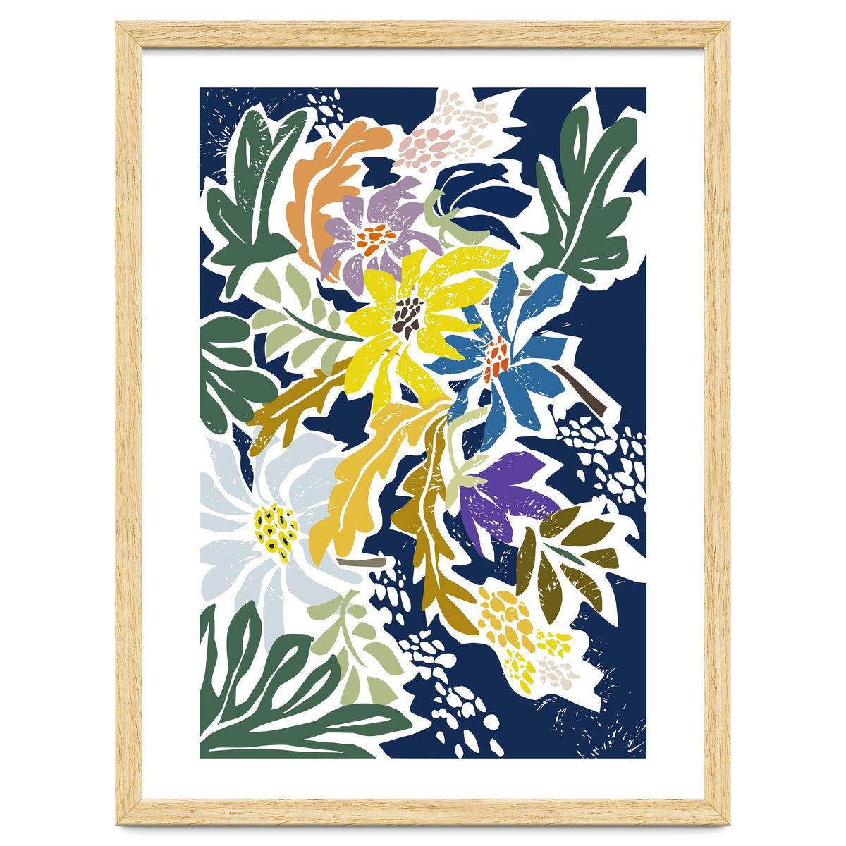 cosmopolitan flowers navy blue