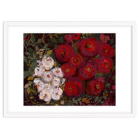 Vintage oil painted moody romantic Roses