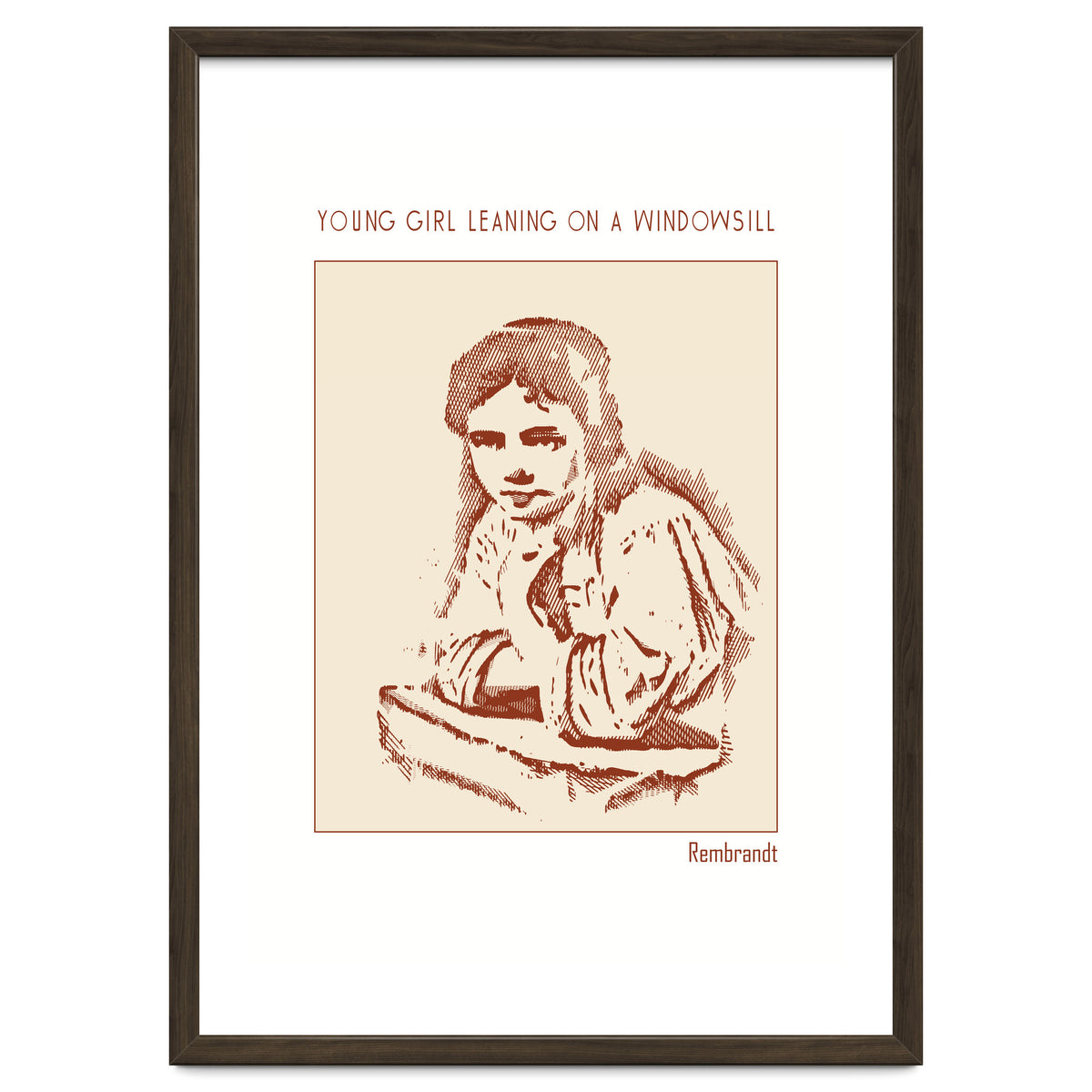 Young Girl Leaning On A Windowsill – Rembrandt Harmenszoon Van Rijn