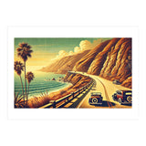Vintage Coastal Road Journey Poster (Print Only) thumbnail