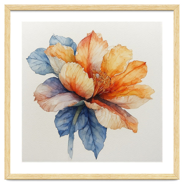 Ethereal Amber and Azure Bloom