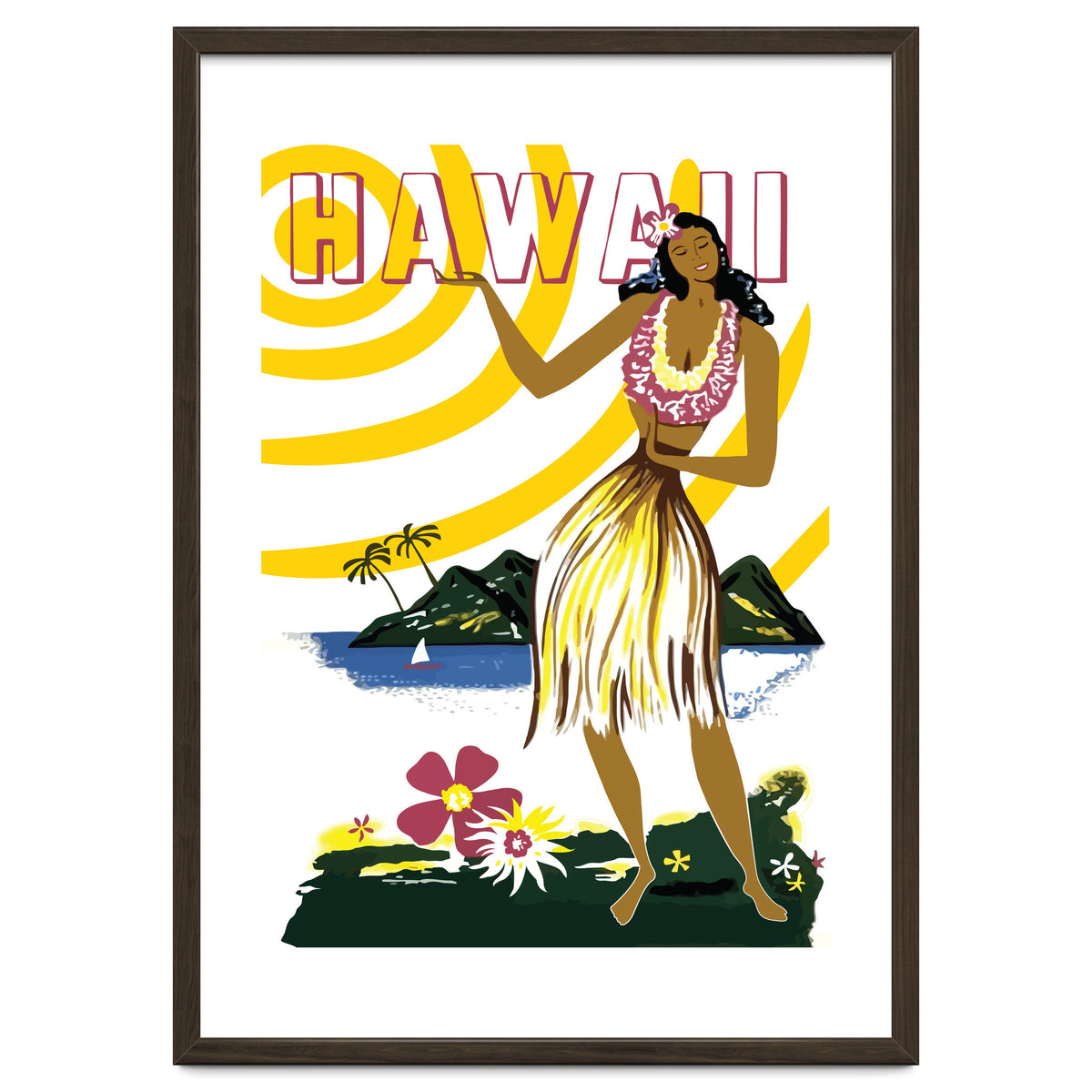 Hawaii, Hula Girl on the Coast