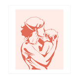 Motherhood, Human Emotion Line Art, Mother Parents Child Baby, Love Care Expression Bohemian Concept (Print Only) thumbnail
