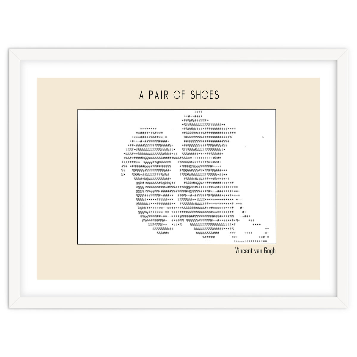 a pair of shoes (1886) – Vincent van Gogh(ascii art)