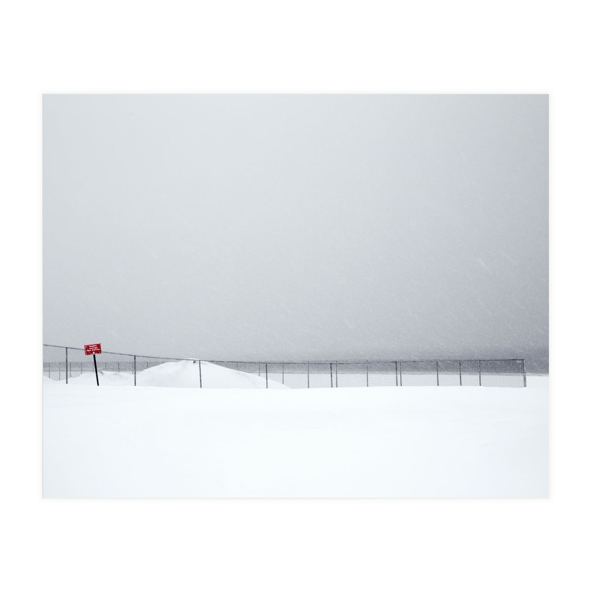Fence in the winter seascape (Print Only)