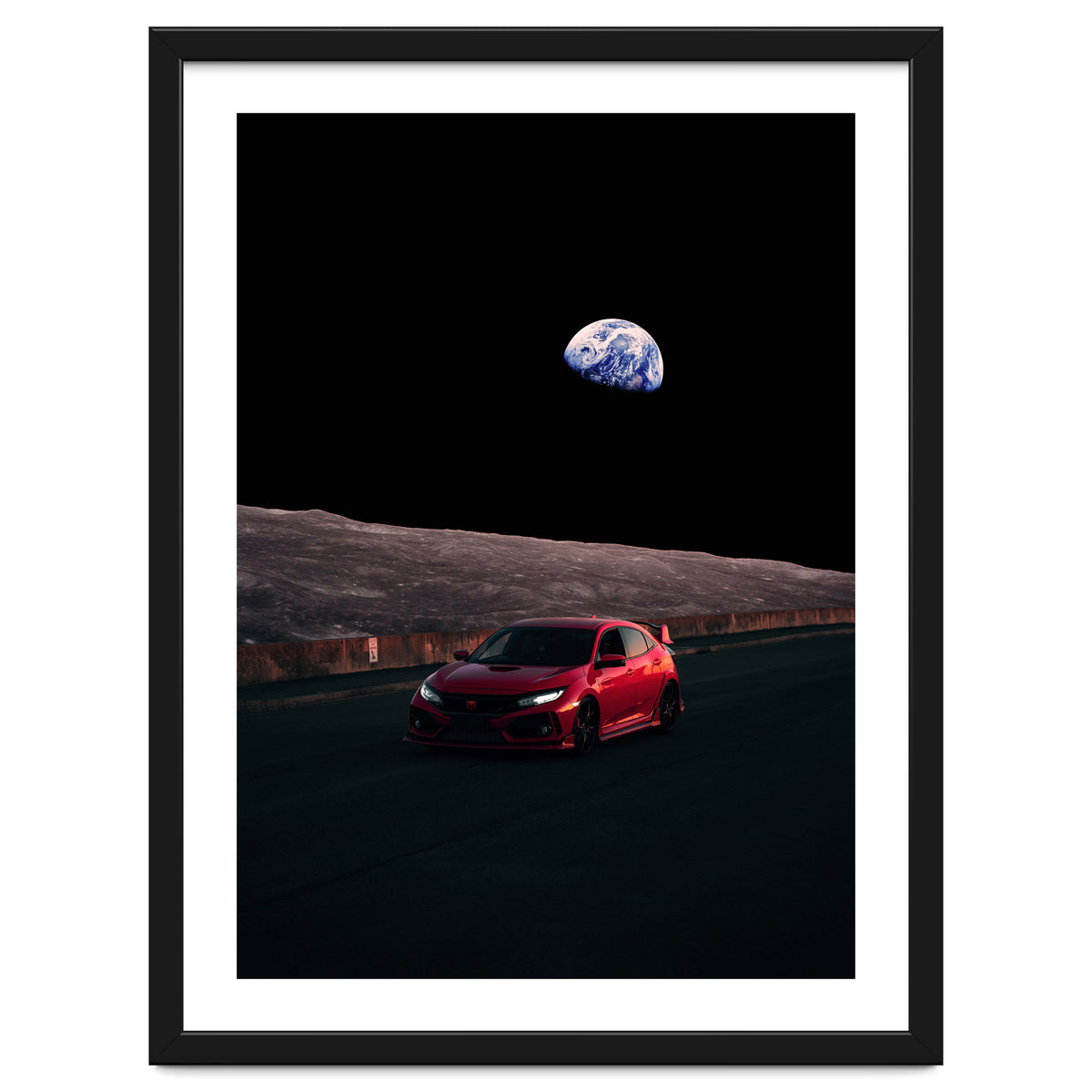 Driving Civic In The Moon