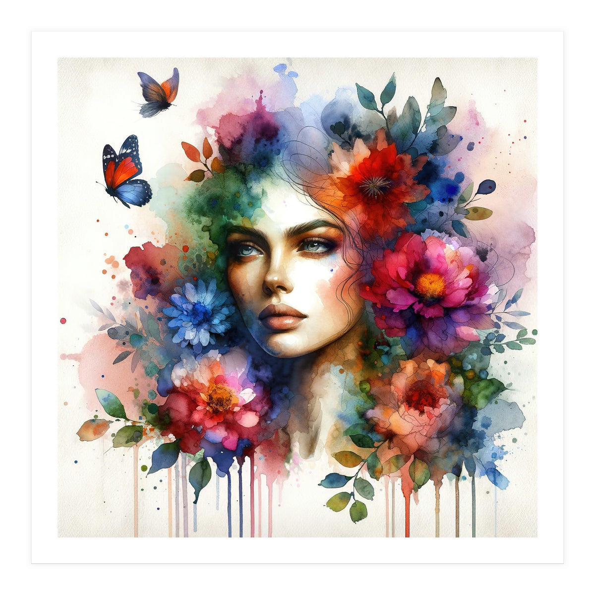 Ethereal Floral Portrait (Print Only)