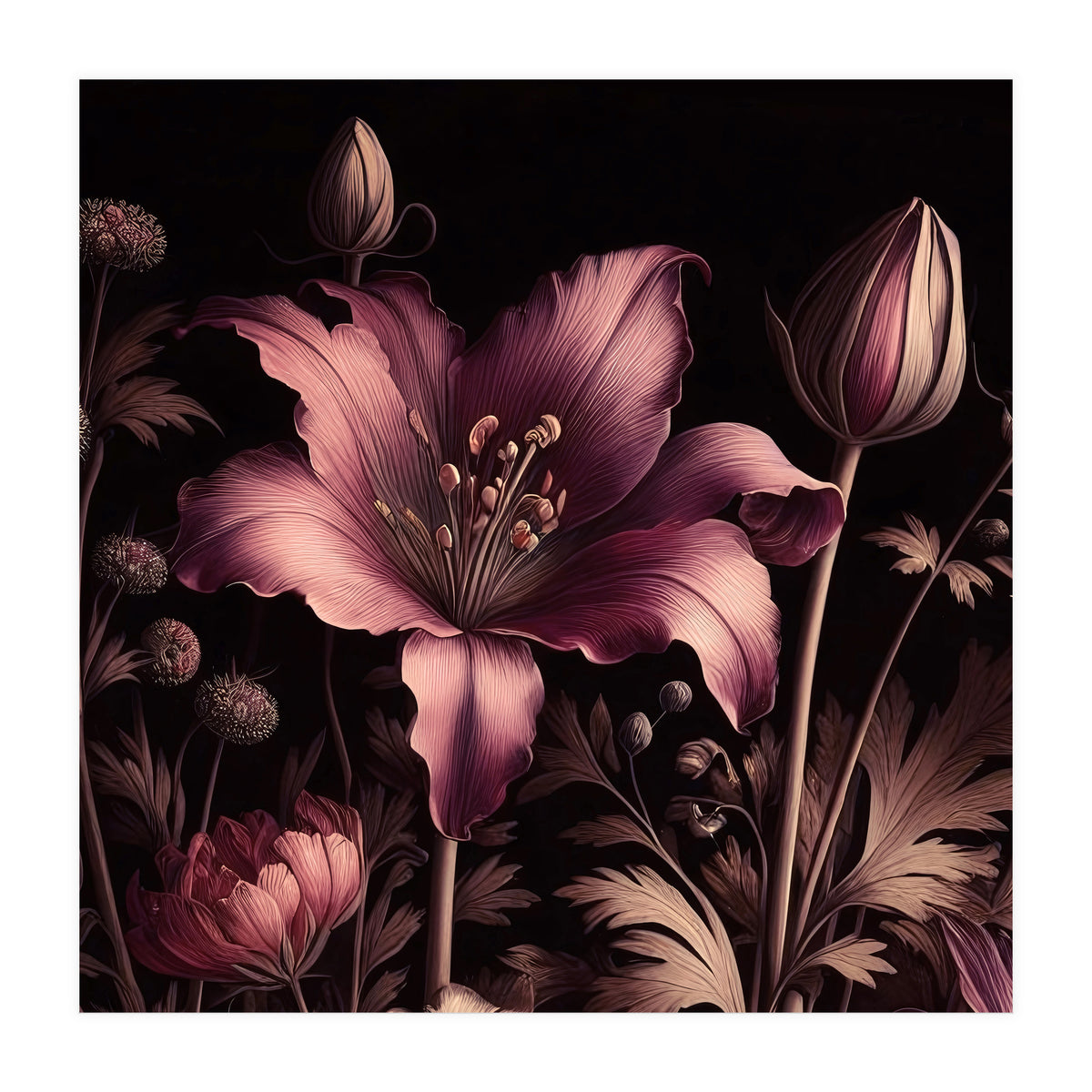 VINTAGE COLOURFUL BOTANICAL-10A-6 (Print Only)