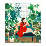 Introspection, Urban Jungle Bohemian Decor Plants, Self Care Plant Lady, Self Love Retrospection Analyse Positivity Mindset Fashion (Print Only) thumbnail