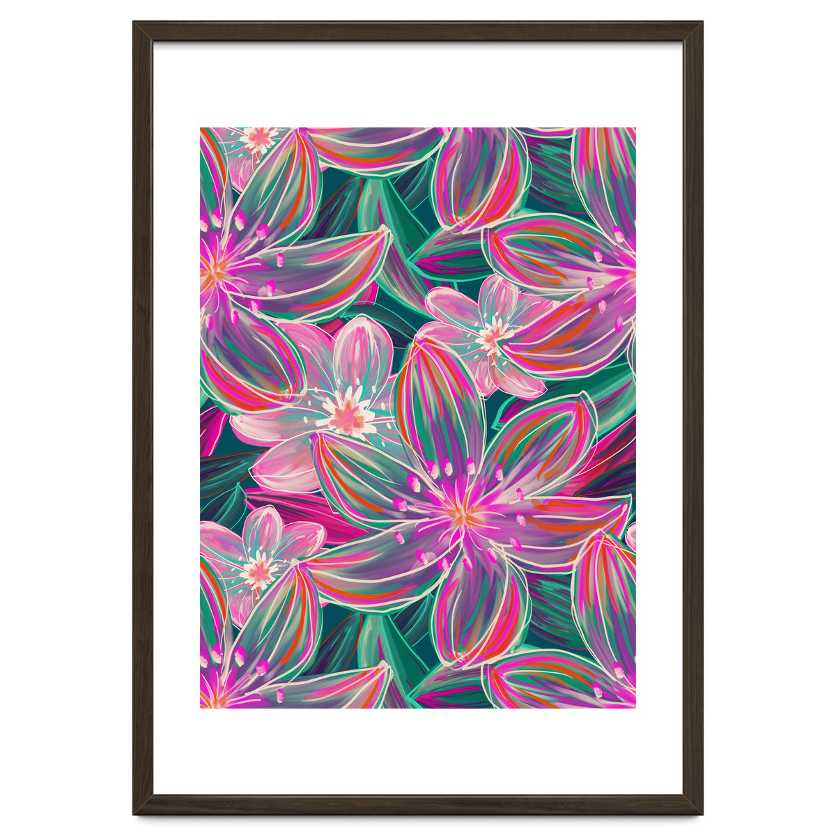 Fluo Bloom Purple & Emerald