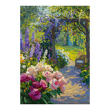 Serene Summer Garden Path Oil Painting (Print Only) thumbnail