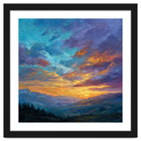 Ethereal Alpine Sunset Over Distant Peaks thumbnail