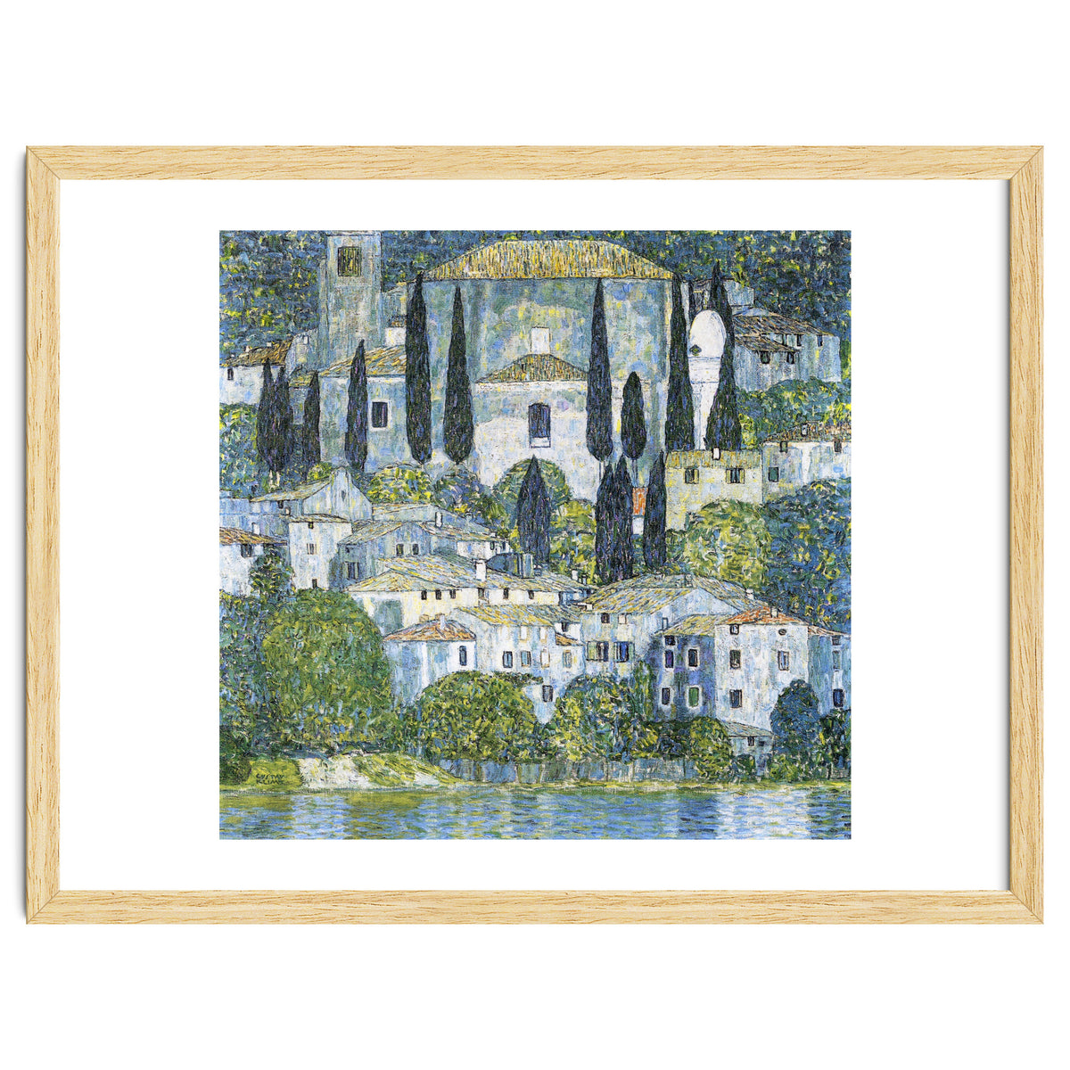 Gustav Klimt – Kirche in Cassone (1913) | Vibrant Landscape Masterpiece Art Print