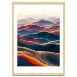 Colorful Abstract Mountain Dunes Art Print thumbnail